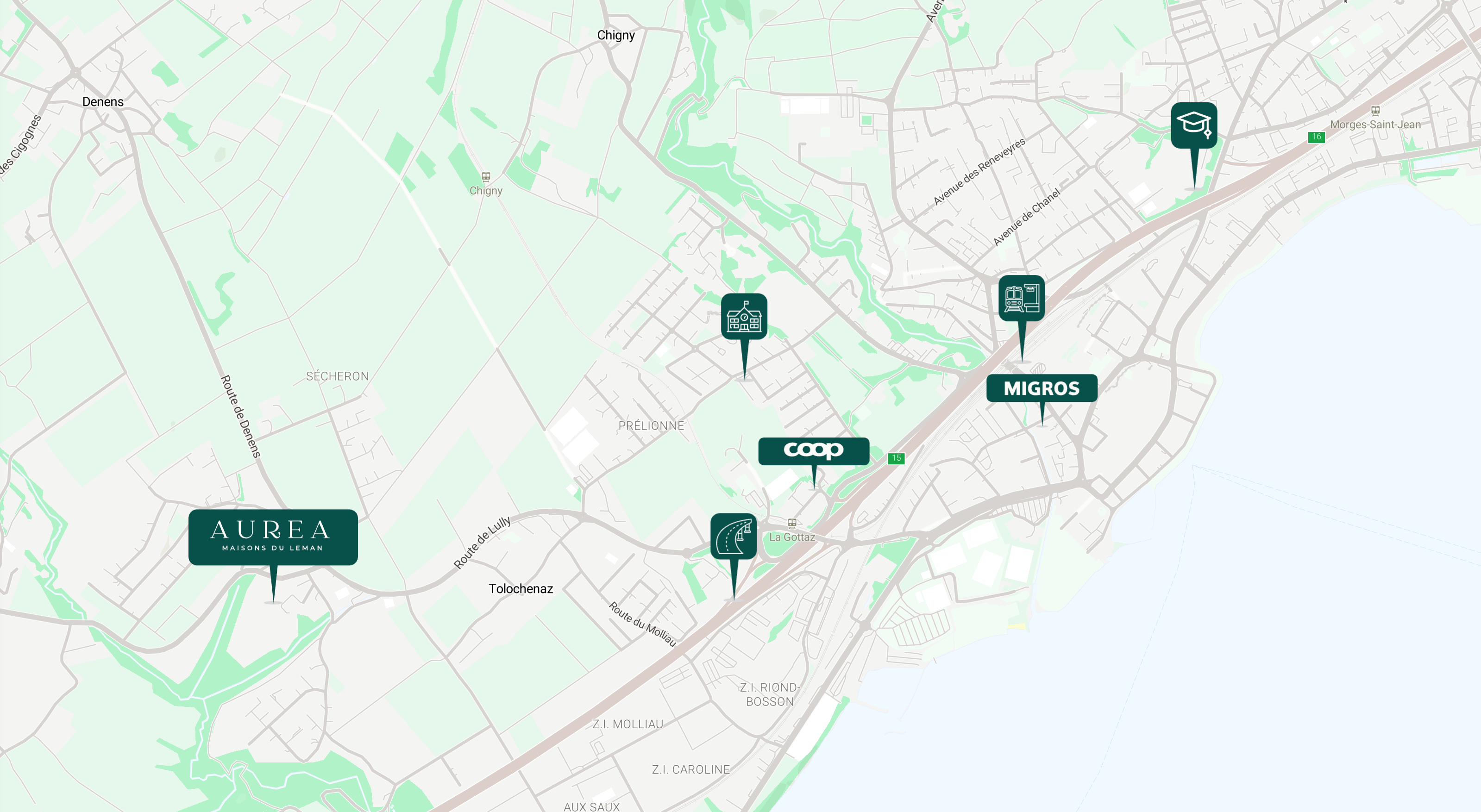 Carte locale de Lully