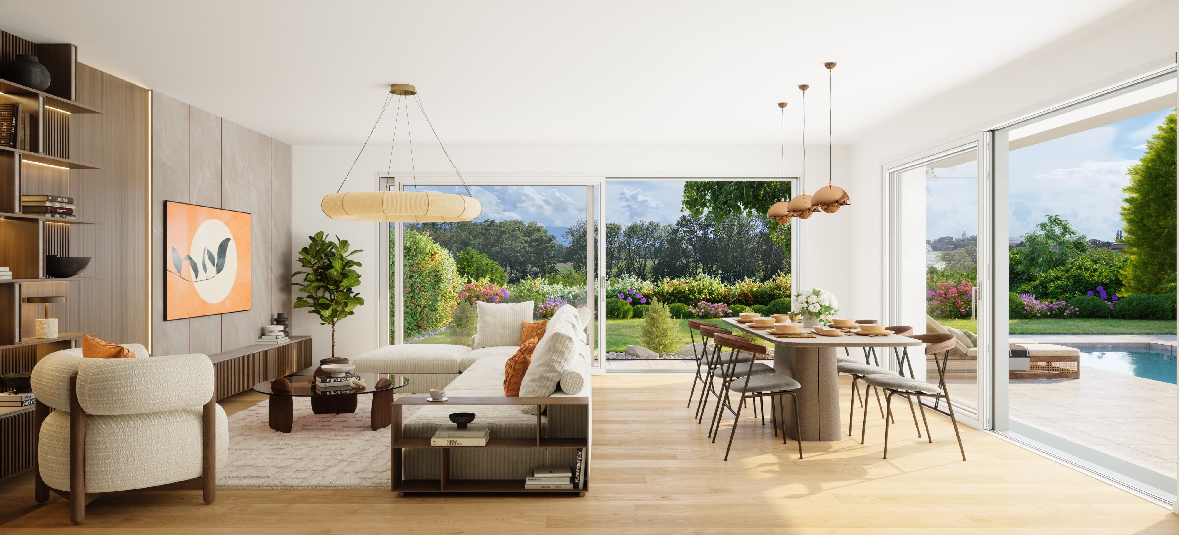 Villas Aurea Lully - vue intérieure du salon